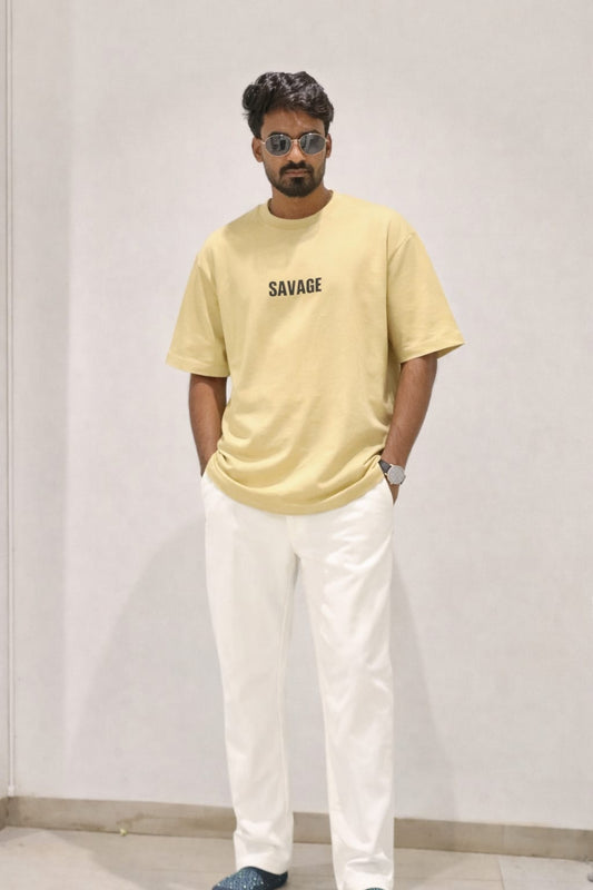 Savage Men’s Oversized T-Shirt – Premium Cotton Fit