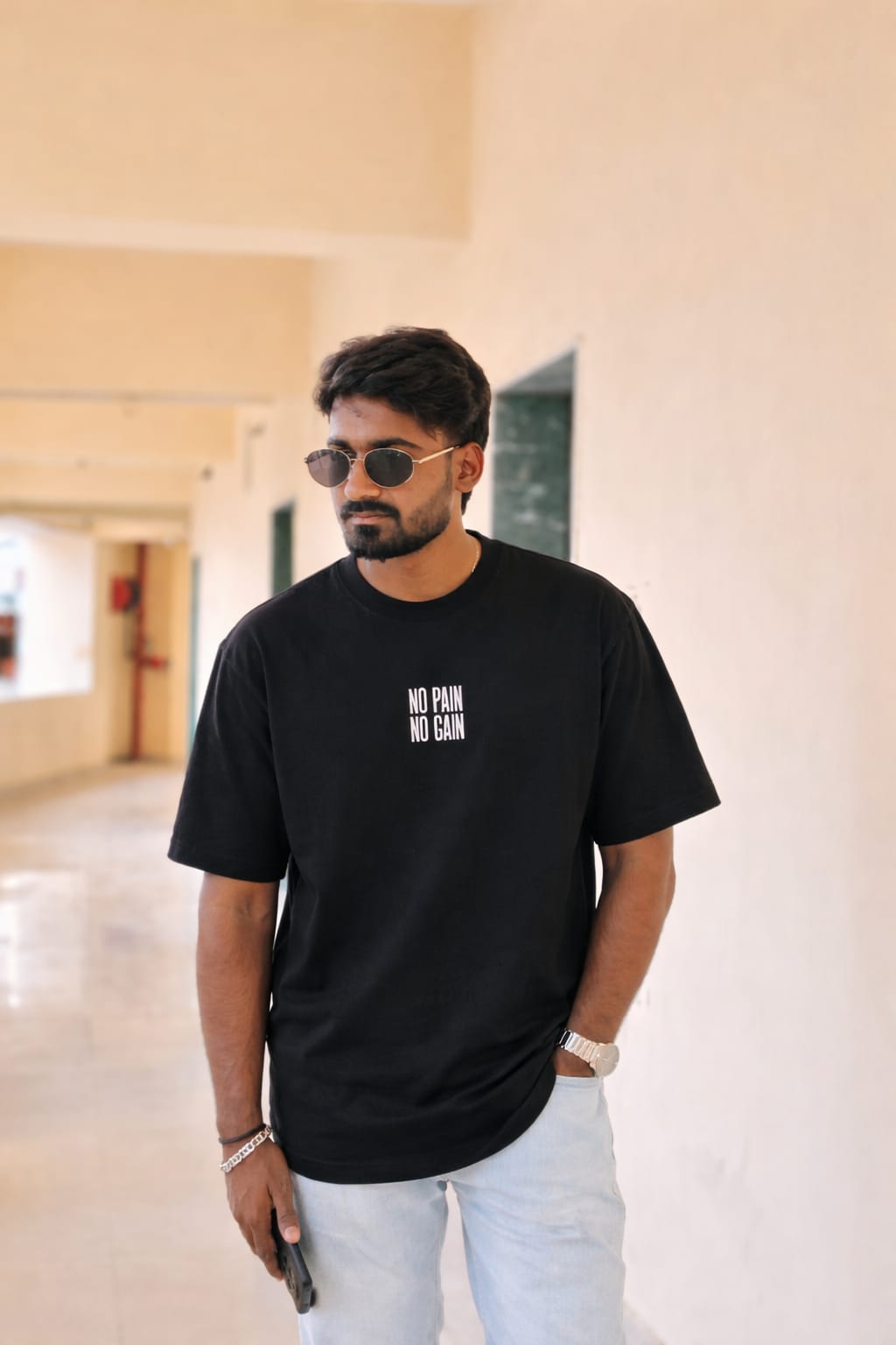 Fitness Fit Men’s Oversized T-Shirt – Premium Cotton Fit