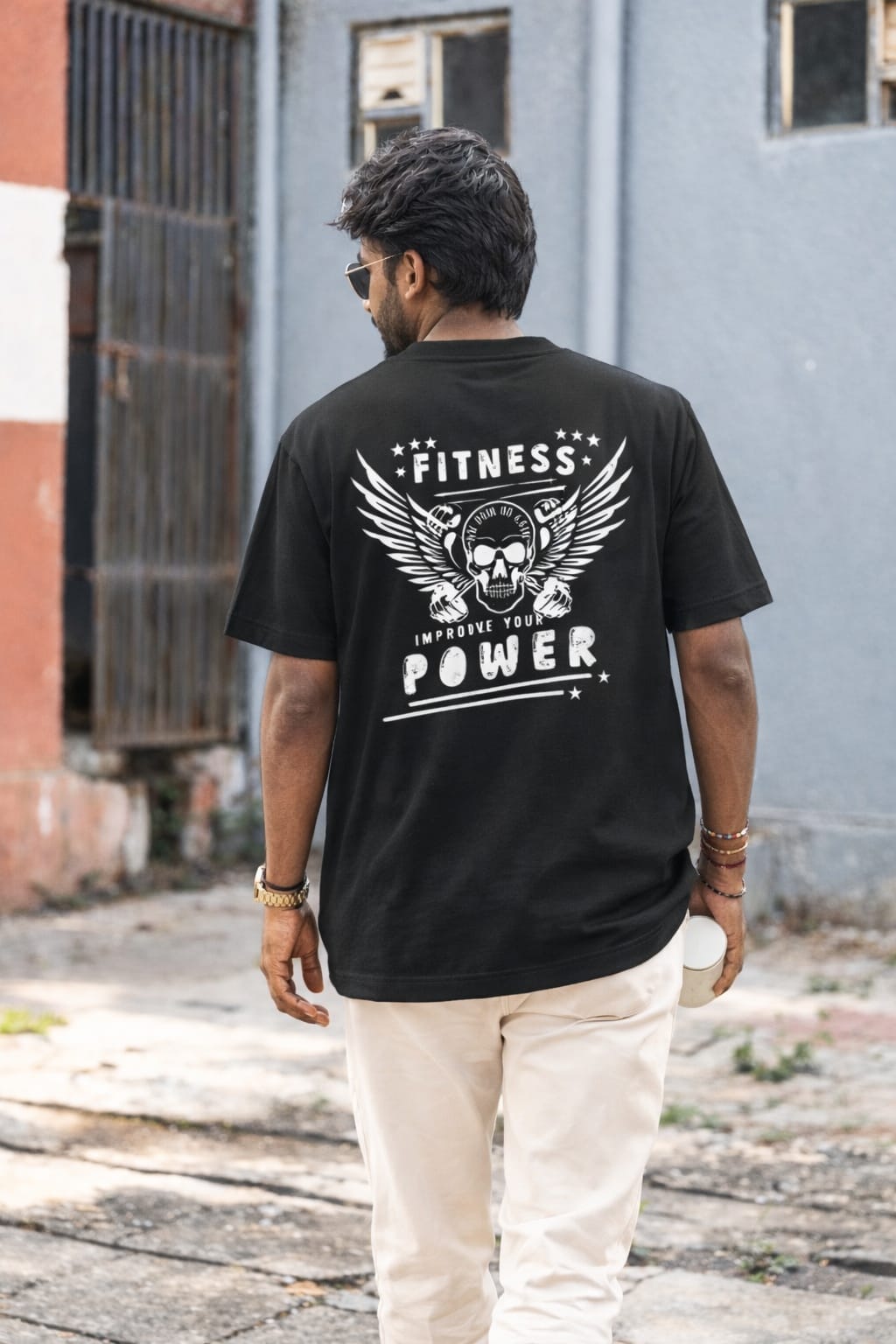 Fitness Fit Men’s Oversized T-Shirt – Premium Cotton Fit