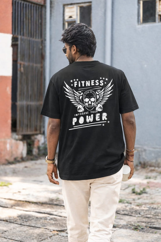 Fitness Fit Men’s Oversized T-Shirt – Premium Cotton Fit