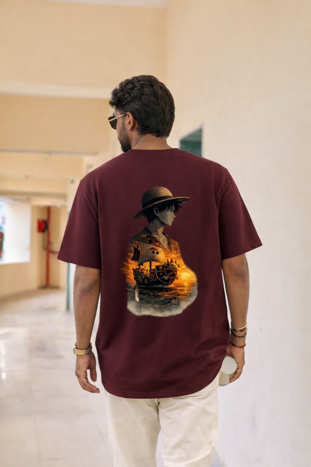 Pirate King Men’s Oversized Graphic T-Shirt – Premium Cotton Fit
