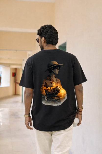 Pirate King Men’s Oversized Graphic T-Shirt – Premium Cotton Fit