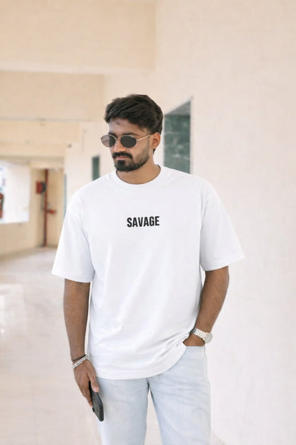 Savage Men’s Oversized T-Shirt – Premium Cotton Fit