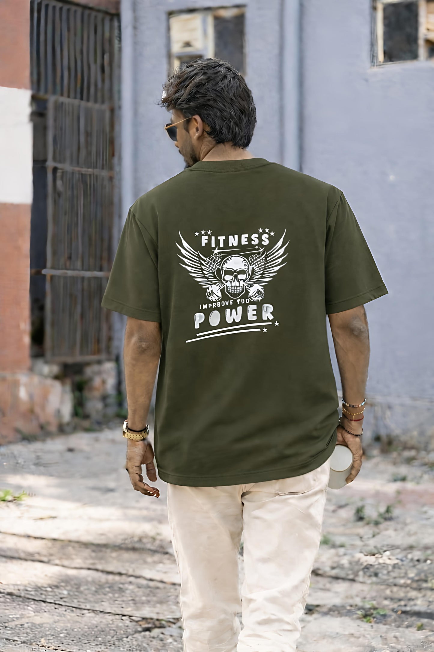 Fitness Fit Men’s Oversized T-Shirt – Premium Cotton Fit