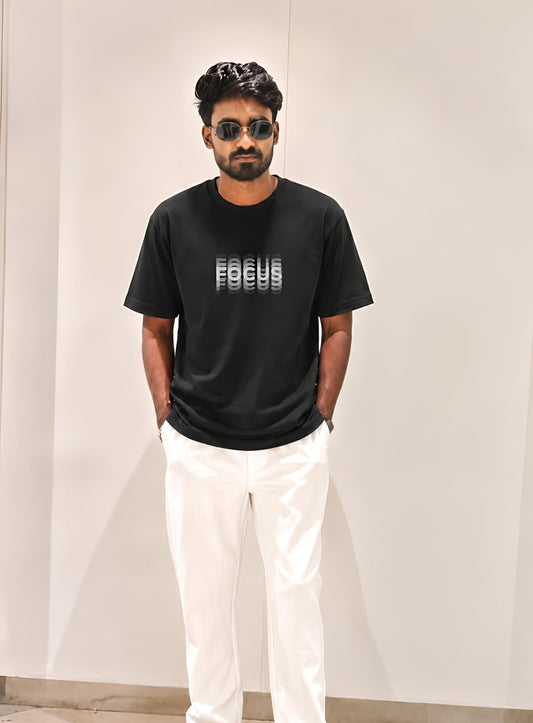 Focus – Men’s Oversized Owl Graphic Printed T-Shirt
