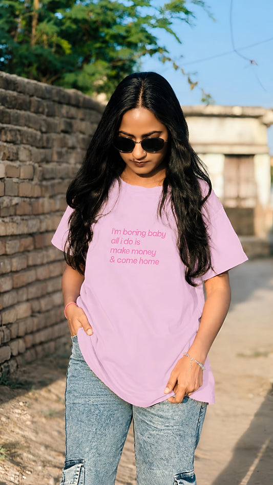Boring Baby – Women’s Minimal Oversized T-Shirt