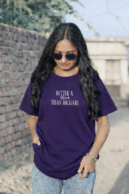 Not a Bechari Women’s Oversized T-Shirt – Premium Cotton Fit