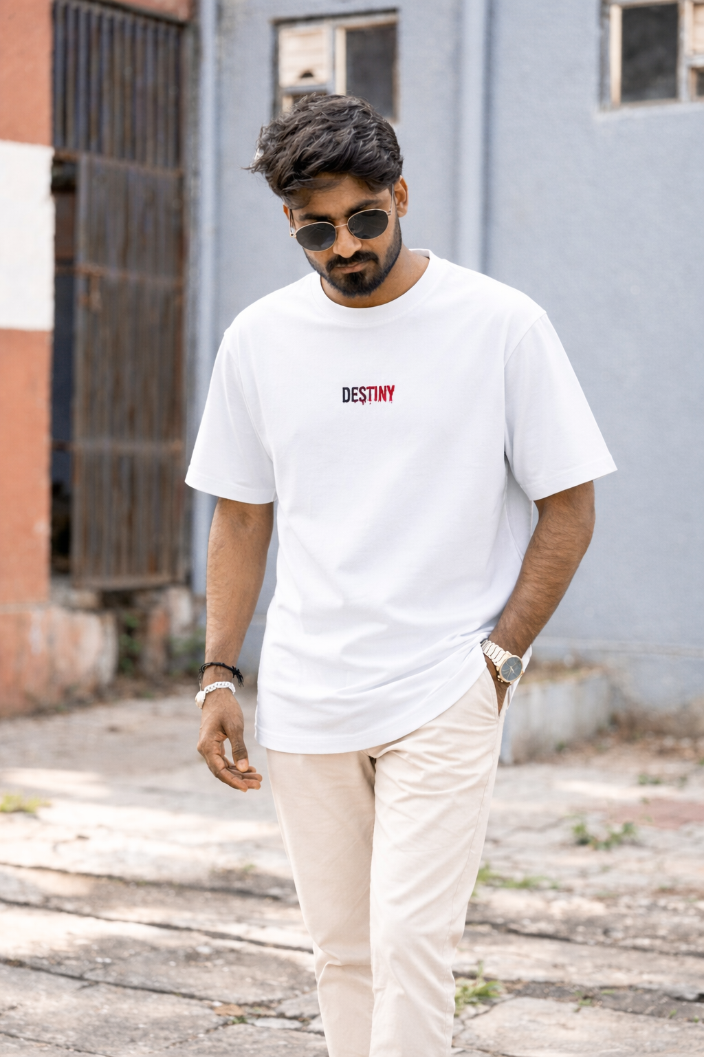 Destiny Men’s Oversized Graphic T-Shirt – Premium Cotton Fit