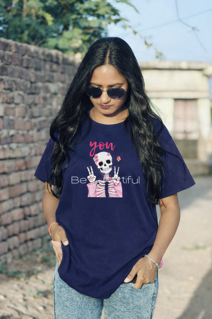 BeYouTeeful Women’s Oversized T-Shirt – Premium Cotton Fit