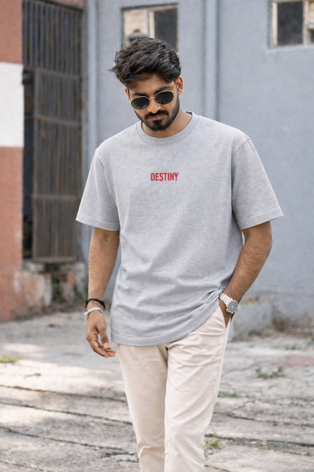 Destiny Men’s Oversized Graphic T-Shirt – Premium Cotton Fit