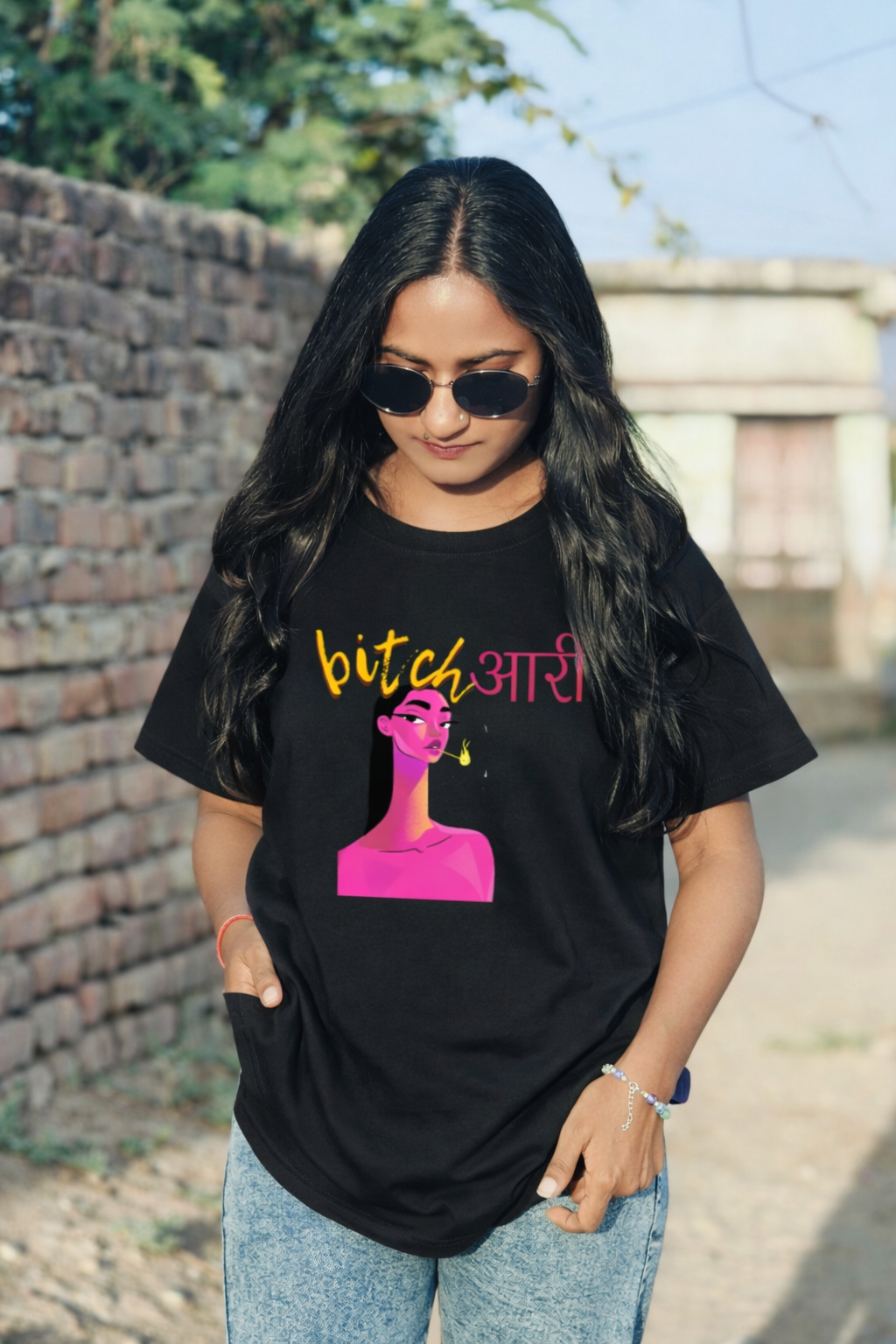 No More Bechari Women’s Oversized T-Shirt – Premium Cotton Fit
