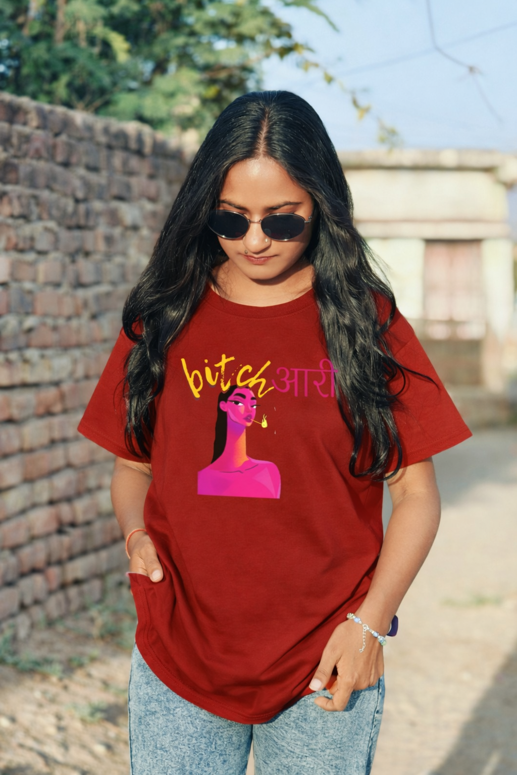 No More Bechari Women’s Oversized T-Shirt – Premium Cotton Fit