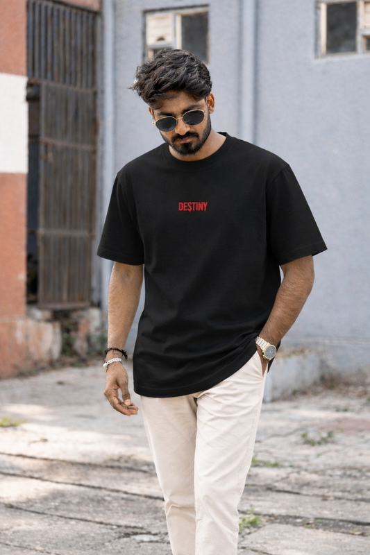 Destiny Men’s Oversized Graphic T-Shirt – Premium Cotton Fit